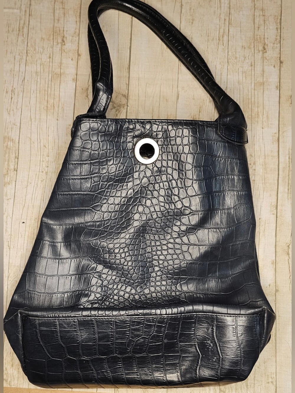 [Betty Barclay] Black Leather ♡♡ Over The Shoulder Purse - Picture 6 of 16